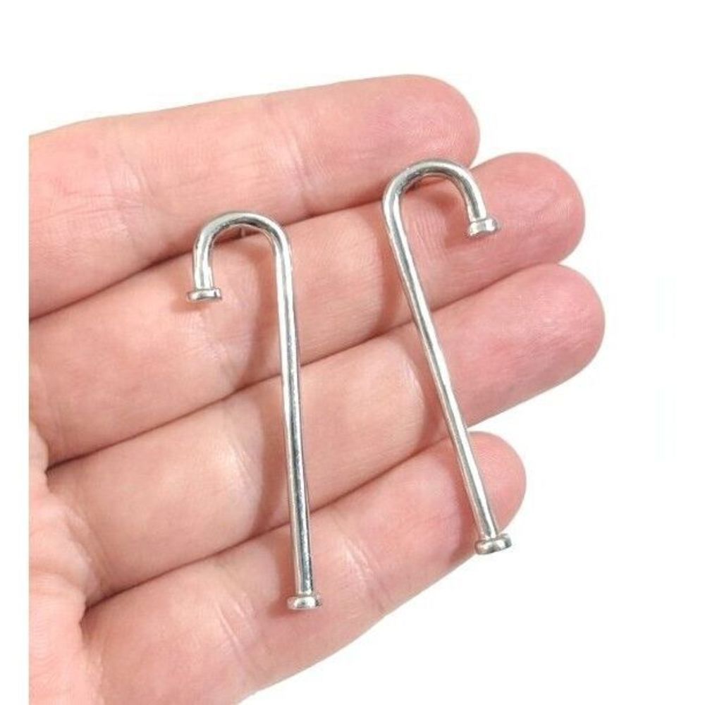 Y2K Jennifer Fisher Silver Plated Pipe Stud Earrings - Retired Designer